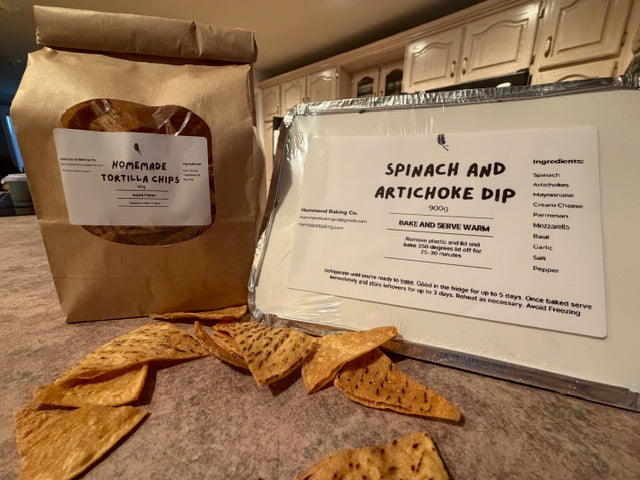 Warm Spinach and Artichoke Dip and Tortilla Chips